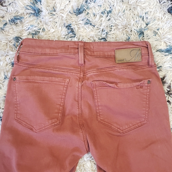 Mavi Karlina Mid Rise Skinny Cargo Pants Jeans Stretchy Pink Coral Casual Preppy - Picture 9 of 11